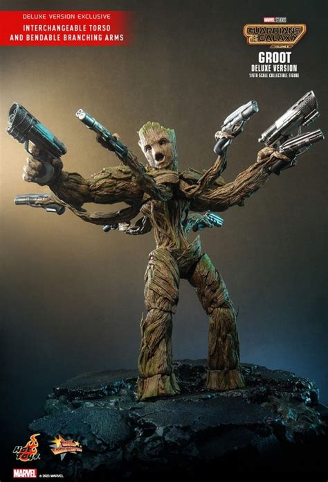 Hot Toys銀河守護隊 樹人 格魯特 Groot 收藏級人偶電影劇透Deluxe 豪華版超多配件預視Cosbaby