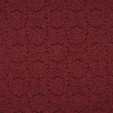 Burgundy Floral Damask Upholstery Fabric By The Yard K Damask