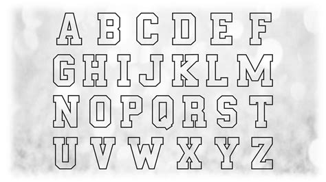 Sports Clipart: Alphabet Letter Templates Grouped on ONE Single Sheet ...