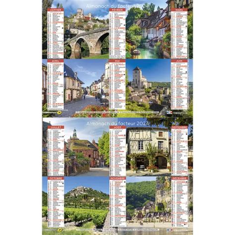 CALENDRIER DE LA Poste 2024 Almanach Du Facteur Villages EUR 9 90