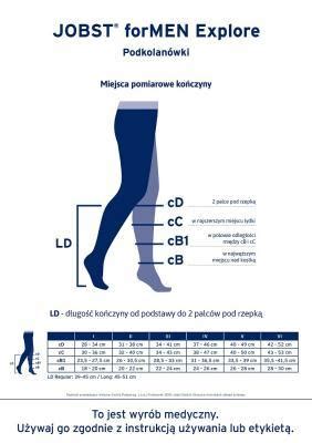 JOBST forMEN EXPLORE podkolanówki uciskowe dla mężczyzn CCL1 granatowe