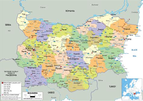 Bulgaria Map (Political) - Worldometer