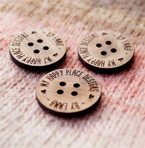 Custom Wooden Buttons Personalized Wooden Buttons Wooden Etsy