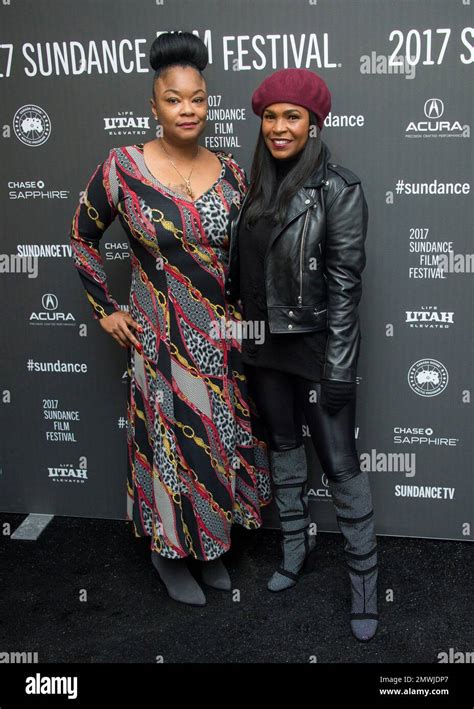 Roxanne Shanté Left And Actress Nia Long Pose At The Premiere Of The