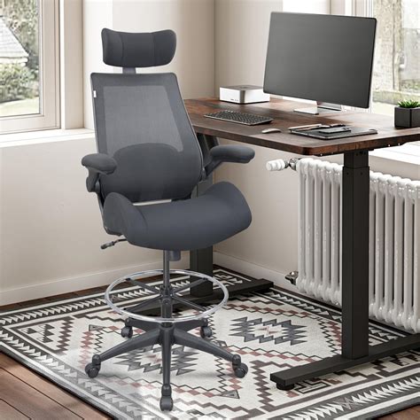 Boliss Lbs High Back Mesh Ergonomic Drafting Chair Tall Office Chair