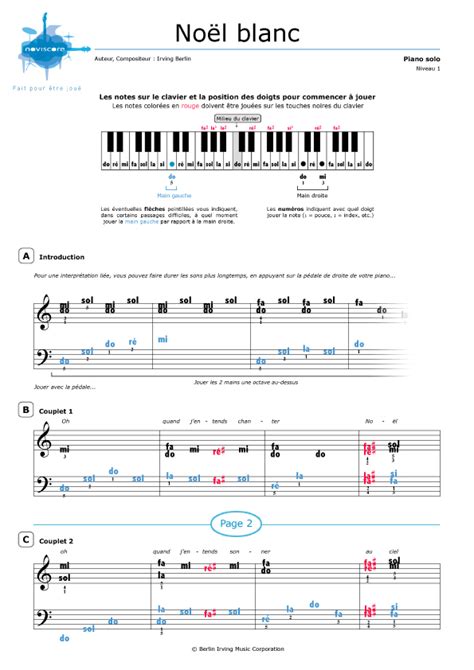 Chant De Noel Piano