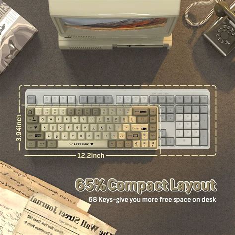 MAGIC REFINER AK680 คยบอรดเกมกลแบบมสาย 60 Hot Swappable RGB Rainbow Backlit การพมพ UV