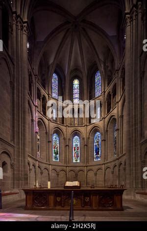 Stained Glass Windows Of The Apse St Pierre Cathedral Geneva