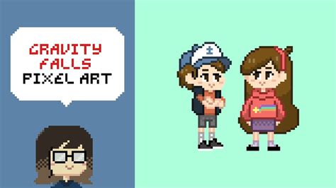 Gravity Falls Pixel Art Time-lapse | DIPPER & MABEL - Go IT