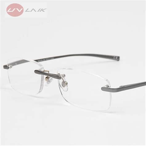 Uvlaik Frameless Reading Glasses Women Men Hd Lens Round Rimless Presbyopic Eyeglasses