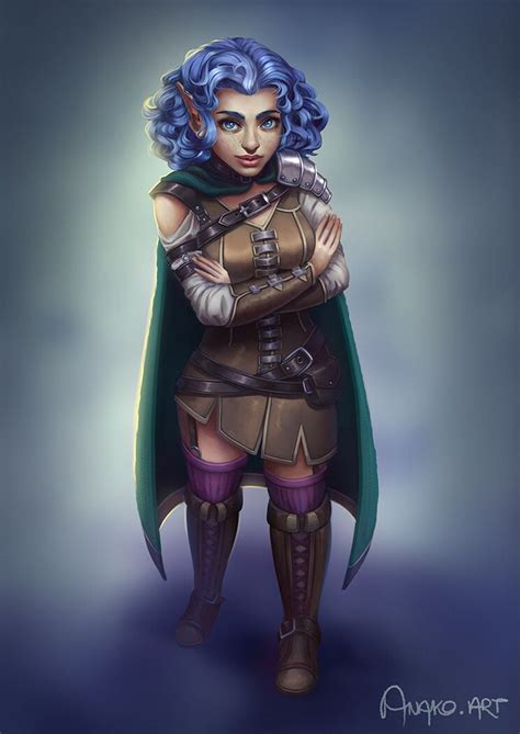 Blue Rogue Daria Anako Widermanska Female Gnome Dungeons And Dragons Characters Fantasy