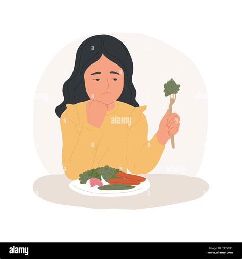 Unhappy About Diet Isolated Cartoon Vector Illustration Unhappy