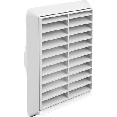 square ducting louvre grille   mm white toolstation