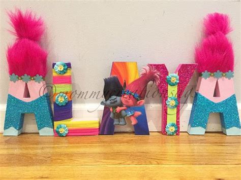 Poppy Letters Trolls Letters Trolls Party Poppy Party Trolls