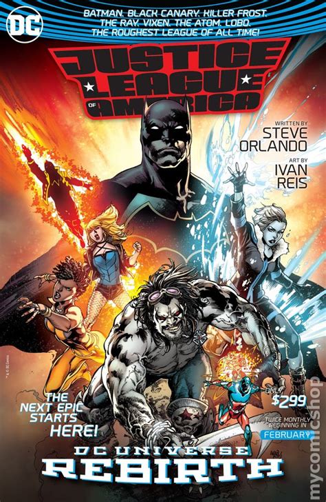 Justice League Of America Poster 2017 Dc Universe Rebirth By Ivan Reis Comic Books