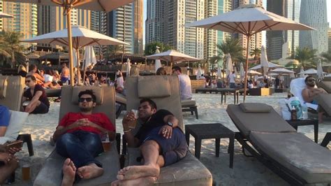 Barasti Beach Bar Dubai Diaries Coolest Beach In Dubai Youtube