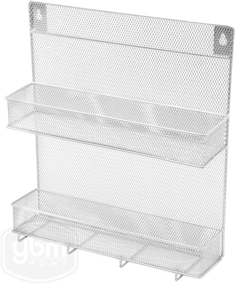 Amazon Ybm Home Tier Wall Mount Mesh Spice Rack Organizer With