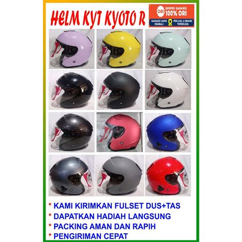 Jual Helm Kyt Kyoto R Solid Half Face Original Kyt Single Visor Clear