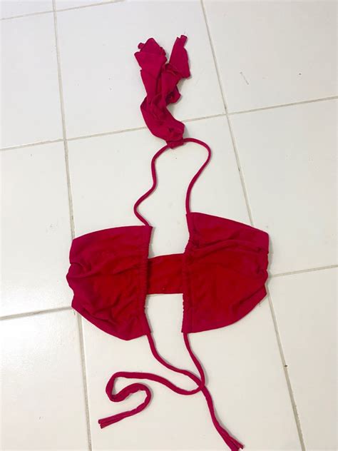 Red Bikini Style Bra Top Women S Fashion Tops Other Tops On Carousell