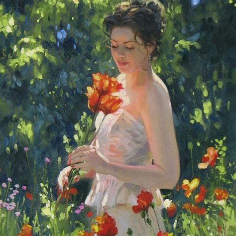 Smelling Flowers Lida Paintings Prints People Figures Other