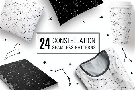 24 CONSTELLATION seamless patterns | Graphic Patterns ~ Creative Market