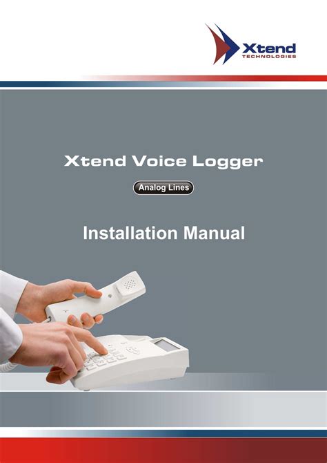 Xtend Voice Logger Analog Line Installation Manual Pdf Download Manualslib