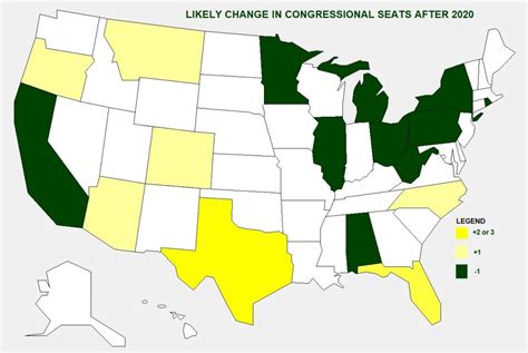 Map of Congressional Seat Changes after 2020 Census - OnWords