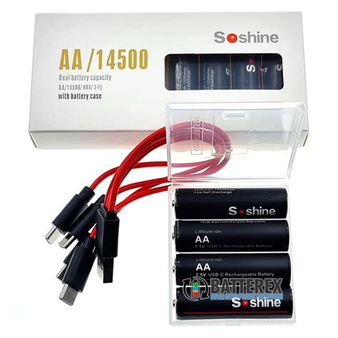 Aa Li Ion Soshine Mwh Usb