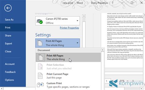 Cara Ngeprint Halaman Tertentu Di Word Sang Pengajar