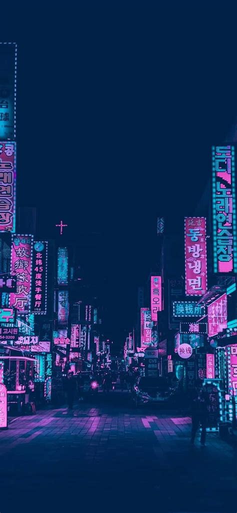 Download Blue And Pink Aesthetic Neon Wallpaper | Wallpapers.com