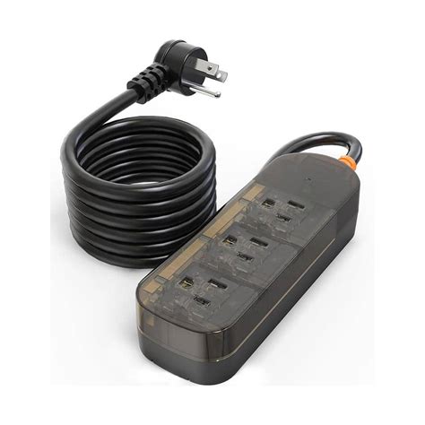 Lukyamzn 5 Ft Extension Cord Flat Plug Outdoor Surge Protector 1875