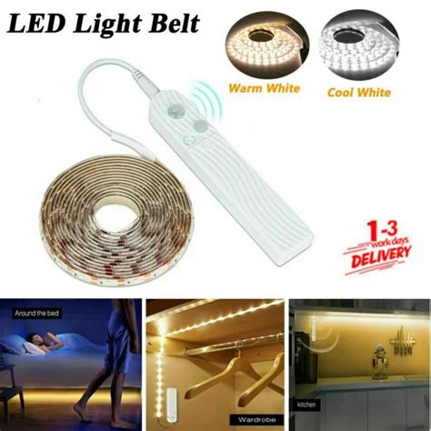 PIR MOTION SENSOR LED Strip Light Battery Powered Stairs Cabinet Closet