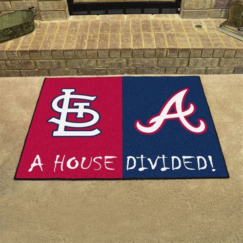 Mlb House Divided Cardinals Braves House Divided Mat Fanhood Gear