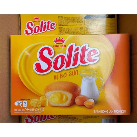 Bánh Bông Lan Solite Tròn Bơ Sữa 144g Lazada vn