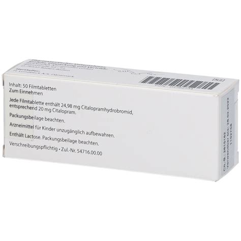 Cipramil 20 Mg 50 St Mit Dem E Rezept Kaufen Shop Apotheke