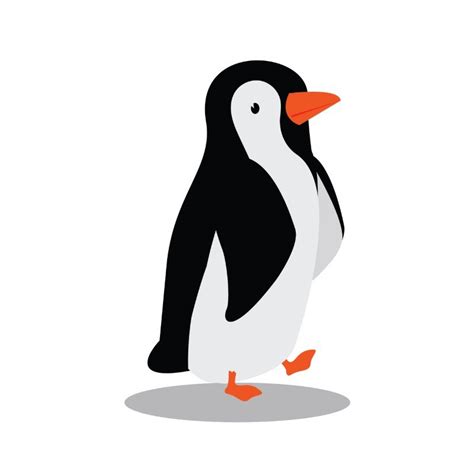 Walking penguin png cute simple illustration - freepng