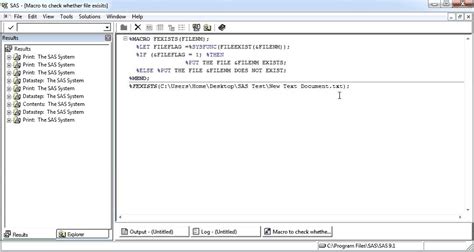 Macro To Check The File Path In Sas Youtube