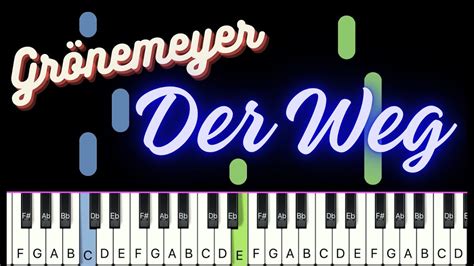 Herbert Groenemeyer Der Weg Piano Tutorial YouTube