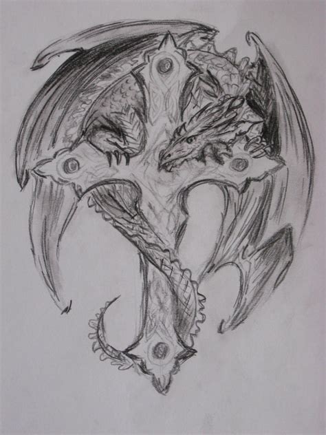 Dragon at cross by Galatea94 on DeviantArt