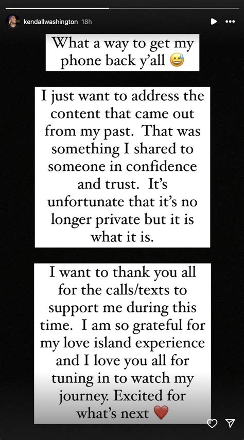 Love Island USA Star Kendall Washington Opens Up About Leaked Naked Videos