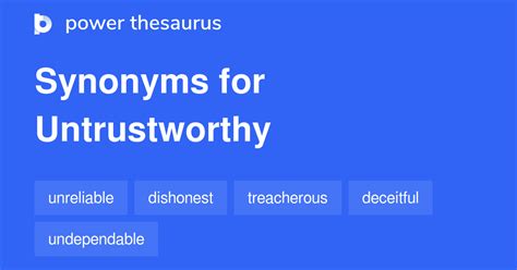 Untrustworthy Synonyms 1 423 Words And Phrases For Untrustworthy