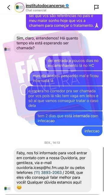 Faby Monarca Diz Que Instituto Do C Ncer Est Negando Tratamento M E