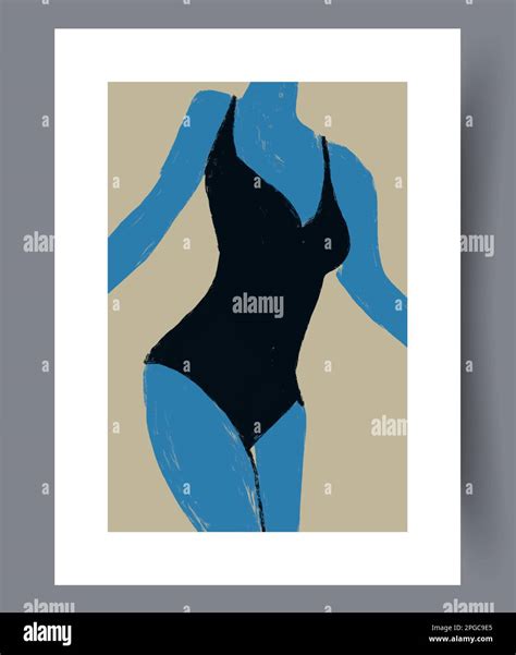 60s Woman Swimsuit Stock Vector Images Alamy