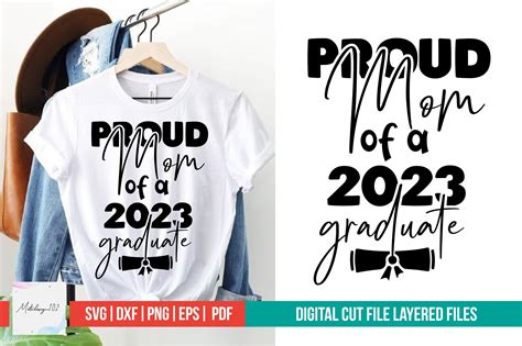 Proud Mom Of A 2023 Graduate Svg Design Graphic By Svgstudiodesignfiles