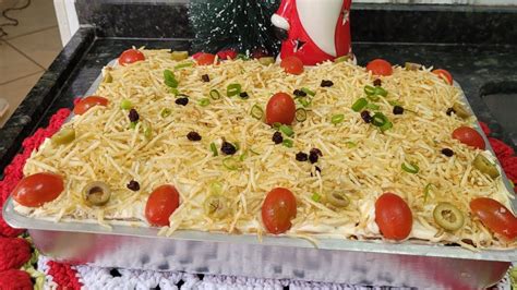 TORTA SALPICÃO DE NATAL MEHOR TORTA FRIA DE FRANGO FÁCIL E