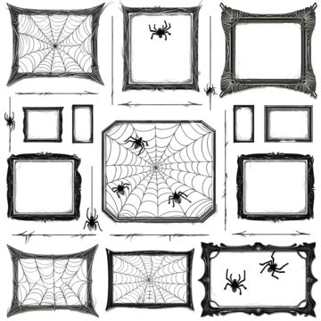 Telaraña Halloween Decoración Blanco Conjunto Garabato Aterrador Web