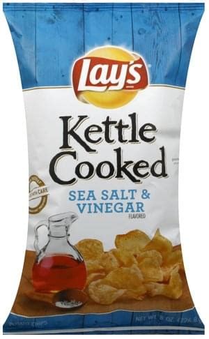 Lays Sea Salt & Vinegar Flavored Potato Chips - 8 oz, Nutrition ...