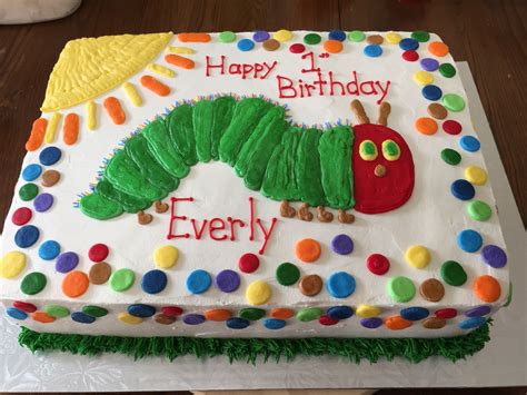 Hungry Caterpillar Birthday Cake All Buttercream Decorating