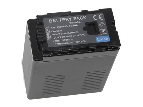 PANASONIC VW VBG6H 7800mAh 56 2WH 7 2V Replacement Battery For