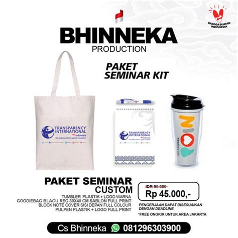 Jual Paket Seminar Kit Merchandise Souvenir Lengkap Custom Jakarta